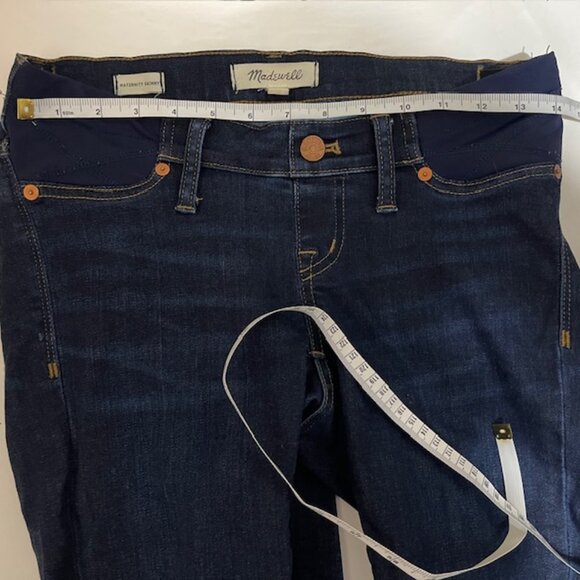 Madewell Size 25 Maternity Adjustable Skinny Jeans in Lakespur Wash - Picture 9 of 10